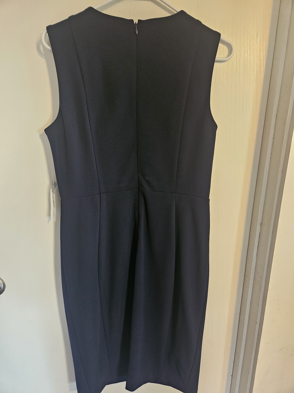 Chaps Navy Sleeveless Sheath Dress with Decorative Buttons - Picture 4 of 4